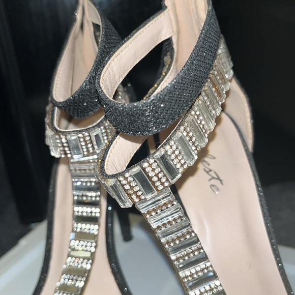 Celeste High heel Glitter Stones Embroidered Size 9 - Picture 4 of 10